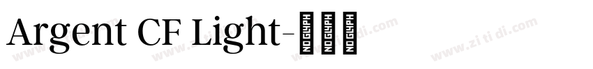 Argent CF Light字体转换